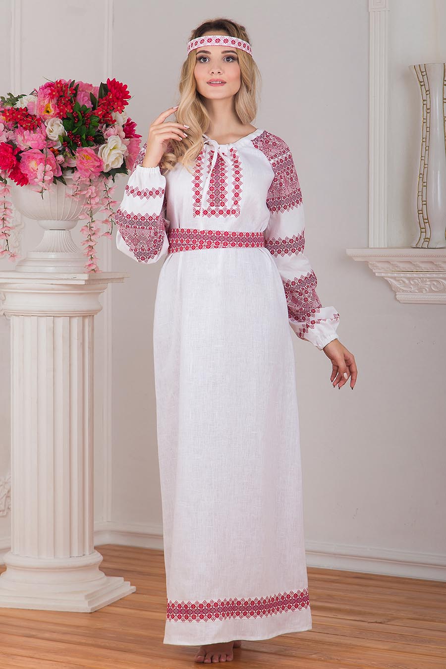 A playful frame from Women in Slavic costumes — online in Baku